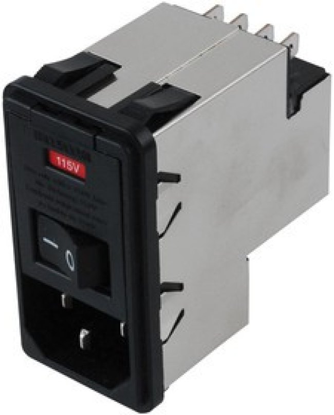 8-6609107-3, Filtered IEC Power Entry Module, IEC C14, General Purpose, 10 А, 250 В AC, 2-Полюсный выключатель 8-6609107-3, Filtered IEC Power Entry Module, IEC C14, General Purpose, 10 А, 250 В AC, 2-Полюсный выключатель