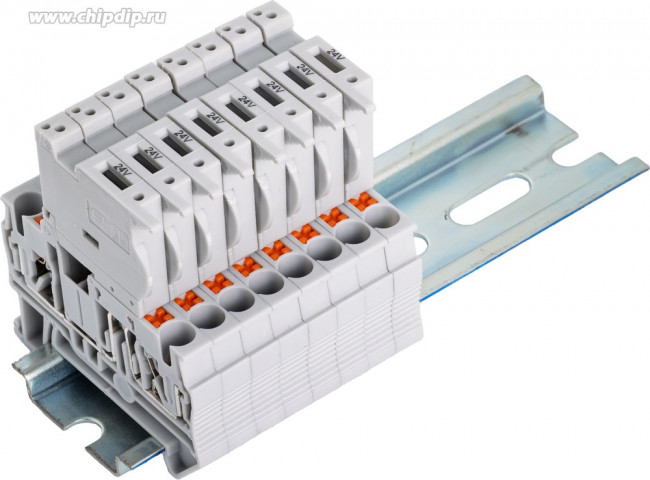 Клемма для установки предохранителя 4кв.мм, Push-In