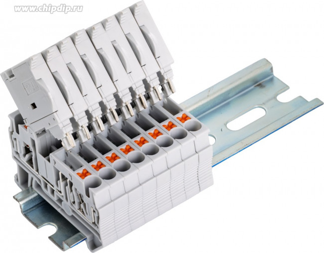 Клемма для установки предохранителя 4кв.мм, Push-In