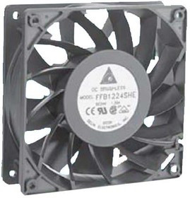 FFB1224EHE-F00, DC Fans DC Tubeaxial Fan, 120x38mm, 24VDC, Ball Bearing, 3-Lead Wires, Tachometer