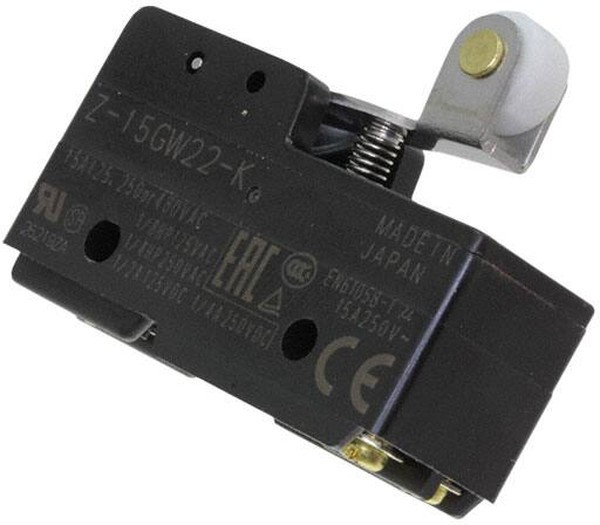 Z15GW22, Микропереключатель, высокоточный, Мгновенного Действия, Короткий Петлевой Роликовый Рычаг, SPDT Z15GW22, Микропереключатель, высокоточный, Мгновенного Действия, Короткий Петлевой Роликовый Рычаг, SPDT