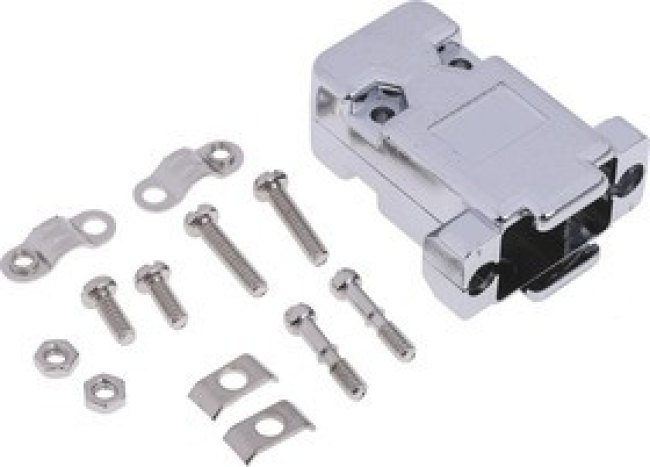 MHCCOV-9SC-MP, MHCCOV-MP Series ABS D Sub Backshell, 9 Way, Strain Relief MHCCOV-9SC-MP, MHCCOV-MP Series ABS D Sub Backshell, 9 Way, Strain Relief