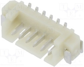 125SHA06TSSMT, Гнездо; провод-плата; "папа"; 1,25мм; PIN: 6; SMT; 125В; 1А; луженые