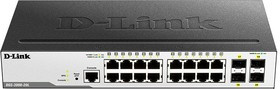 Коммутатор D-Link DGS-3000-20L/B1A 16x1Гбит/с 4SFP управляемый Коммутатор D-Link DGS-3000-20L/B1A 16x1Гбит/с 4SFP управляемый