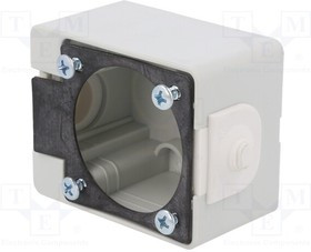 106-0G, Аксессуары разъемов: корпус; серый; накладное