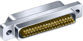 MWDM2L-25NSM, D-Sub Micro-D Connectors MICR D SLDRCUP CON 25CNT SZ #24 PIN
