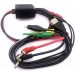 Универсальный провод для лабораторных блоков питания с крокодилами, зажимами и USB Универсальный провод для лабораторных блоков питания с крокодилами, зажимами и USB