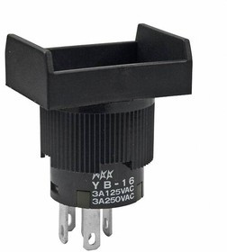 YB16RKW01, Pushbutton Switches ON-ON RECT BUSHING MOUNT BODY ONLY 3A