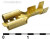 DJ622-D6.3B, Клемма ножевая неизолированная F-типа , 6.3 мм, латунь