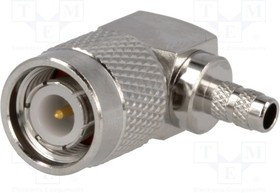 T1112A1ND3G150, Вилка, TNC, "папа", угловой 90°, 50Ом, обжим, на провод, позолота