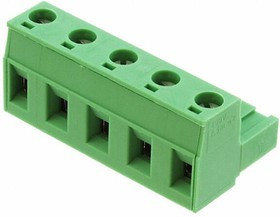 GMSTB 2,5/ 5-ST-7,62, Съемная клеммная колодка, 7.62 мм, 5 вывод(-ов), 24AWG до 12AWG, 2.5 мм², Винт, 12 А