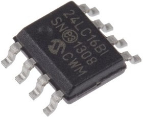 24LC16B-I/SN, EEPROM Serial-I2C 16K-bit 8Block x 256 x 8 3.3V/5V 8-Pin SOIC N Tube 24LC16B-I/SN, EEPROM Serial-I2C 16K-bit 8Block x 256 x 8 3.3V/5V 8-Pin SOIC N Tube