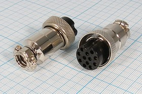 Гнездо микрофонное MIC19\12P\каб\ М19\CP113-12P; №10197 гн мик MIC19\12P\каб\ М19\\CP113-12P