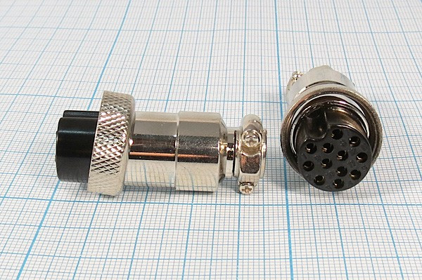 Гнездо микрофонное MIC19\12P\каб\ М19\CP113-12P; №10197 гн мик MIC19\12P\каб\ М19\\CP113-12P