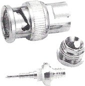 HYR-0110B (GB-110B) (BNC-7008B), Разъем BNC, штекер, RG-59, зажим (Taper grip)