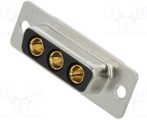 MHCDD3W3S4, D-Sub Connector, Straight, Socket, 3W3, Signal Contacts - 0, Special Contacts - 3 MHCDD3W3S4, D-Sub Connector, Straight, Socket, 3W3, Signal Contacts - 0, Special Contacts - 3