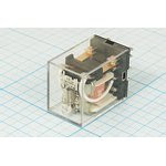 Реле промежуточное на ток до 5А, две группы контактов на переключение, рабочее напряжение 220В АС, H