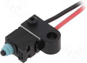 ASQM11620-A, Микропереключатель, Миниатюрный, Контактный Плунжер, SPST-NC, Проводные Выводы, 50 мА, 16 В