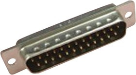 DB-25PF-N, 25 Way Cable Mount D-sub Connector Plug