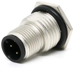 M12A-04PMMP-SF8001, Разъем Кабеля, 4-полюсный, M12, штекер, M Series, M12, Male, 4 Positions, Штырь