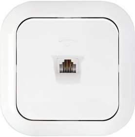 Розетка телефонная, серия ГАРМОНИЯ, белый, ТР4-020