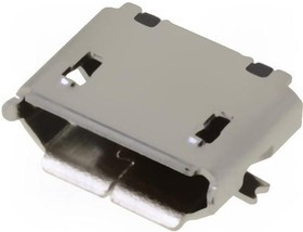 207A-BBA0-R, Гнездо, USB B Micro, SMT, PIN: 5, USB 2.0, позолота
