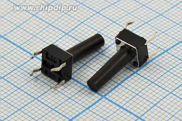 Тактовая кнопка, 6.0x 6.0x15.0, алгоритм работы NO, контакты 4PF