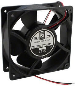 OD1238-24MSS, DC Fans DC Fan, 120x120x38mm, 24VDC, 96CFM, 0.23A, 47dBA, 2540RPM, Sealed Sleeve, Leads