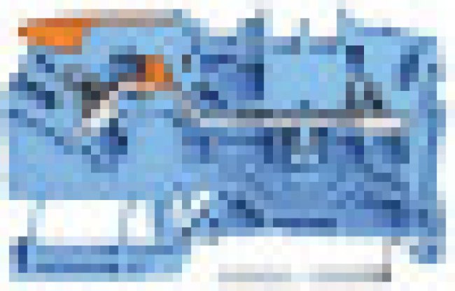 2102-1204, Feedthru Terminal, Cage Clamp, 2 Poles, 800V, 24A, 0.25 ... 4mm², Blue