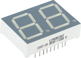 DA08-11EWA, Индикатор 20.3мм 2х7 красный ОА, 8мКд DA08-11EWA, Индикатор 20.3мм 2х7 красный ОА, 8мКд