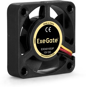 Вентилятор ExeGate EX04010S3P, 40x40x10 мм, Sleeve bearing (подшипник скольжения), 3pin, 5500RPM, 22 Вентилятор ExeGate EX04010S3P, 40x40x10 мм, Sleeve bearing (подшипник скольжения), 3pin, 5500RPM, 22