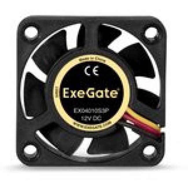 Вентилятор ExeGate EX04010S3P, 40x40x10 мм, Sleeve bearing (подшипник скольжения), 3pin, 5500RPM, 22 Вентилятор ExeGate EX04010S3P, 40x40x10 мм, Sleeve bearing (подшипник скольжения), 3pin, 5500RPM, 22