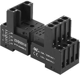 PYF-044BE/2, Монтажная колодка для серии RP 2-ярусная с винтовыми контактами