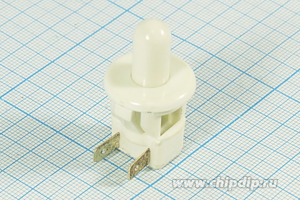 Выключатель нажимной без фиксации Концевой выключатель, 220В/2.5А; №2857 ПКонц \220\ 2,5\(SPST)-NO\ d19,2\\PBS-19C-3\