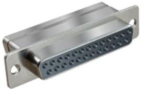 280-019S3S25MEP, D-Sub Standard Connectors Crimp removable with jackposts recept