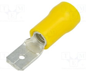 BM00380, Наконечник: плоский, 6,3мм, 0,8мм, "папа", 4-6мм2, обжим, на провод