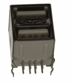 690-008-621-013, USB Connectors 2.0 TYPE A DUAL STAC HORIZONTAL R/A