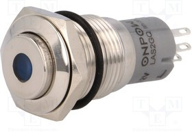 V16-11HD-12B-S, Переключатель: антивандальный, Пол: 2, SPDT, 0,5A/220ВAC, 1A/24ВDC