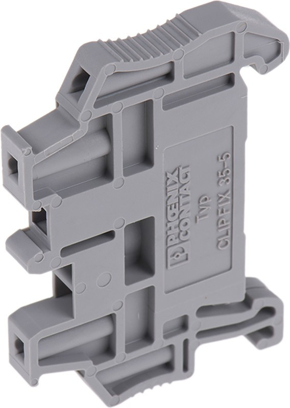 3032350, CLIPFIX 35-5 V0 Series End Stop for Use with DIN Rail NS 35/15, DIN Rail NS 35/7.5, FBS5, FBS6, KLM2