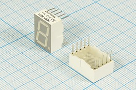 Светодиодный дисплей красный, 7 сегментов, 1 разряд, высота 14,2 мм, 2800 мкд, HDSP-5501; №5227 R СД