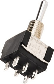 MTA 206 S, Miniature Toggle Switch (ON)-OFF-(ON) 6 A 2CO