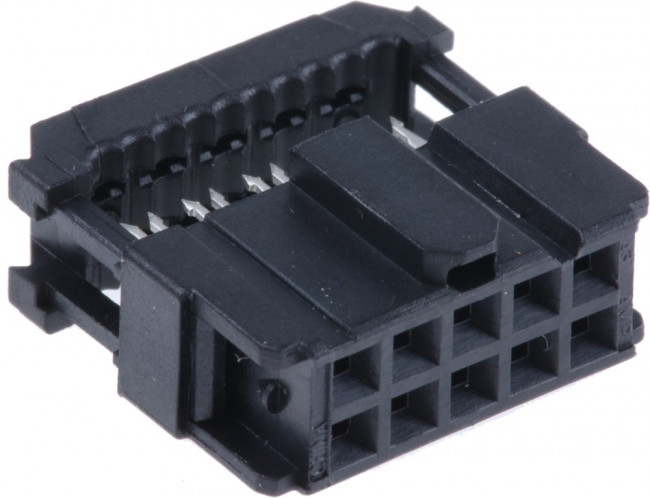1658622-1, IDC Connector, IDC Receptacle, Female, 2.54 мм, 2 ряда, 10 контакт(-ов), Монтаж на Кабель 1658622-1, IDC Connector, IDC Receptacle, Female, 2.54 мм, 2 ряда, 10 контакт(-ов), Монтаж на Кабель
