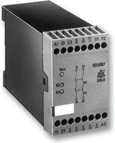 BD 5987.02/001 AC 50/60HZ 230V, Реле безопасности, 230 В AC, DPST, Серия BD 5987, DIN-рейка, 5 А, Винт