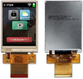 NHD-2.4-240320CF- CTXI#-FT, TFT Displays &amp; Accessories 2.4" TFT RESISTIVE TOUCH
