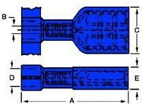 19003-0135, Terminals QK DISCONNECT FEMALE 14-16 AWG