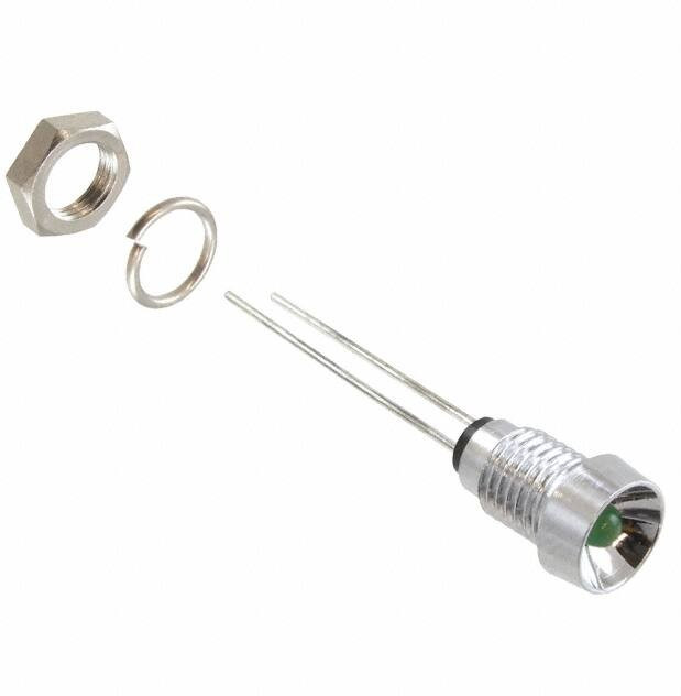 676-2211-110F, LED Panel Mount Indicators 6mm HGREEN PMI 2 VDC