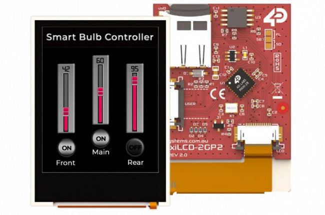 PIXXILCD-20P2, Дисплей: TFT, 2", 176x220, Размер окна: 31,68x39,6мм, 500кд/м2