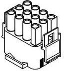 36648-0007, Pin &amp; Socket Connectors 12 CKT PLUG HOUSIN G BLACK