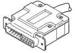 207345-1, D-Sub Backshells 25 PIN CABLE CLAMP 207345-1, D-Sub Backshells 25 PIN CABLE CLAMP