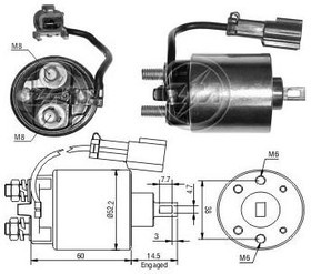 zm719, ZM719 Реле втягивающее\ NISSAN MAXIMA